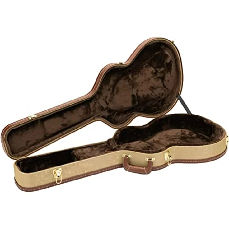 Gretsch G2622T Tweed, Gitarrenkoffer für Streamliner Centre Block mit goldenen Verschlüssen und braunem Plüschinterieur – Bild 4