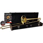 CLIFTON Tenor Posaune, Zugposaune inkl. Mundstück, eleganter Textil Hartschalenkoffer, Lernbuch und Karaoke CD