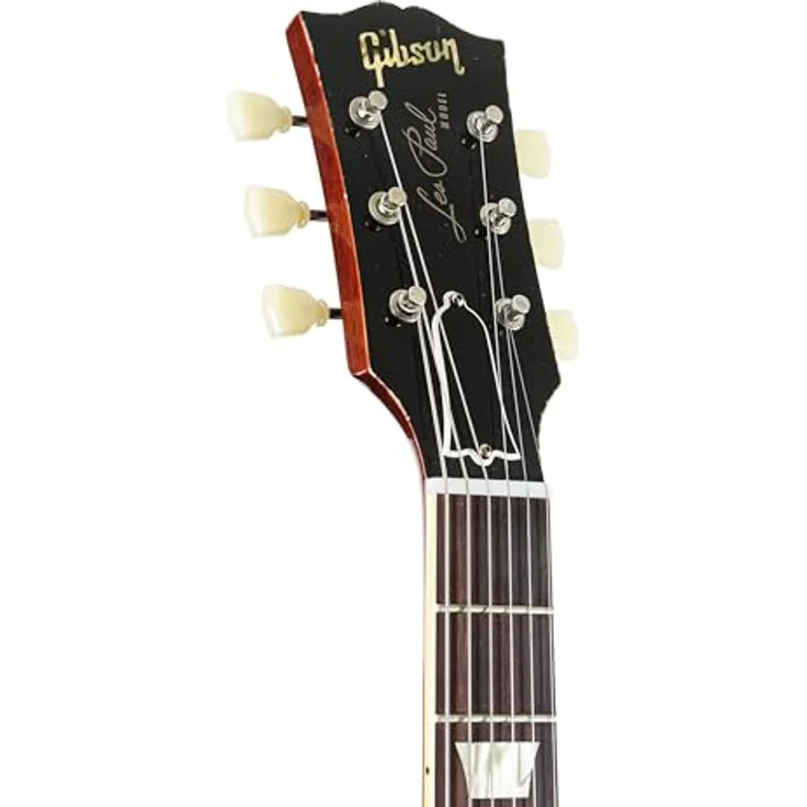 Gibson Les Paul 59 DL Light Aged, E-Gitarre mit geflammter Ahorn Decke, massiven Mahagoni Korpus, Dirty Lemon - Light Aged – Bild 4
