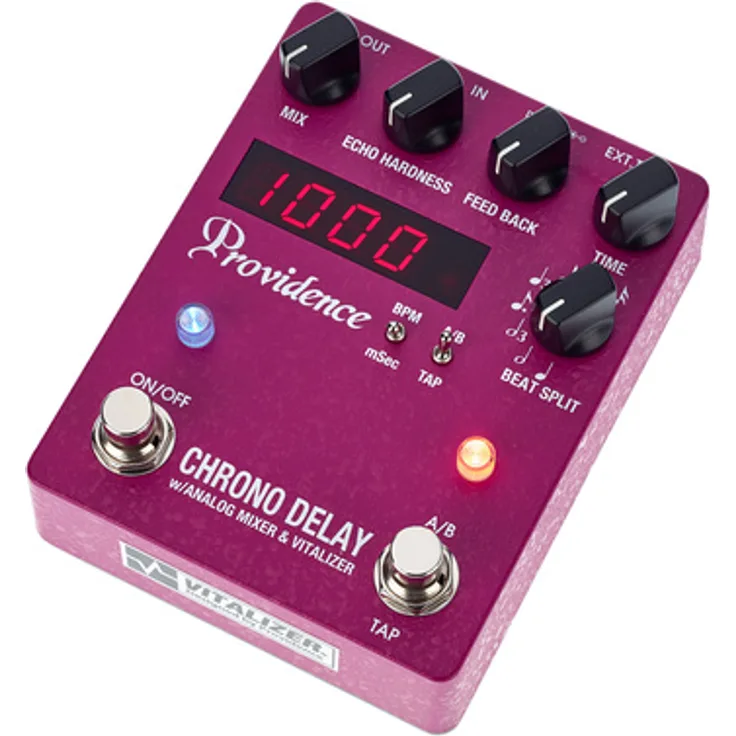 Providence DLY-4 Chrono Delay, digitales Delay-Pedal mit Tap Tempo und analogem Signal, made in Japan