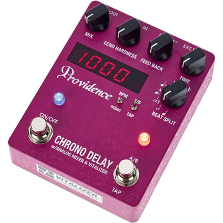 Providence DLY-4 Chrono Delay, digitales Delay-Pedal mit Tap Tempo und analogem Signal, made in Japan