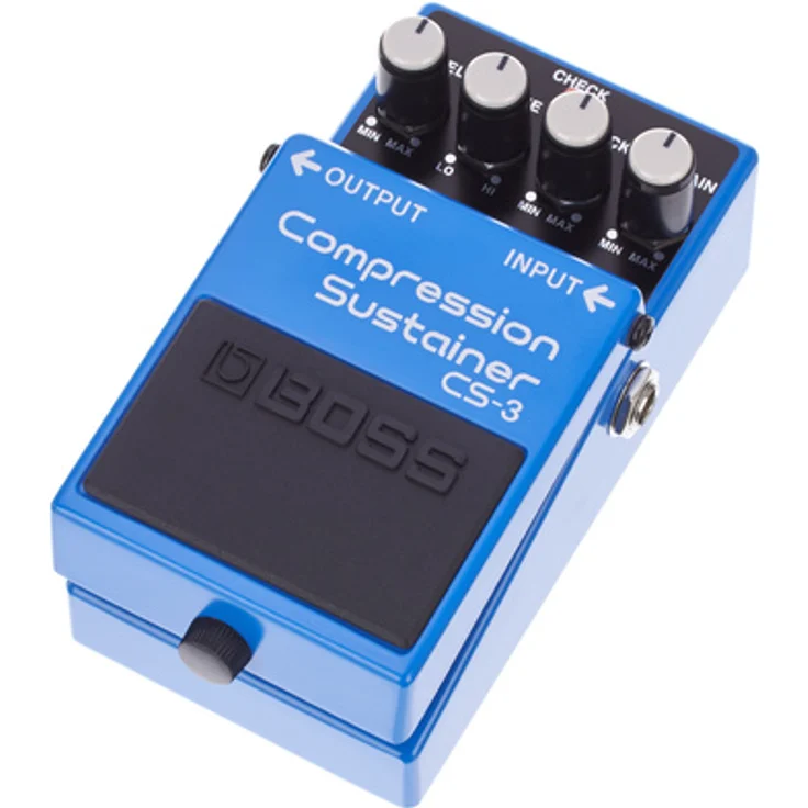 Boss CS-3 Compression Sustainer, Gitarren Effektpedal mit Level, Tone, Attack & Sustain Reglern, schwarz