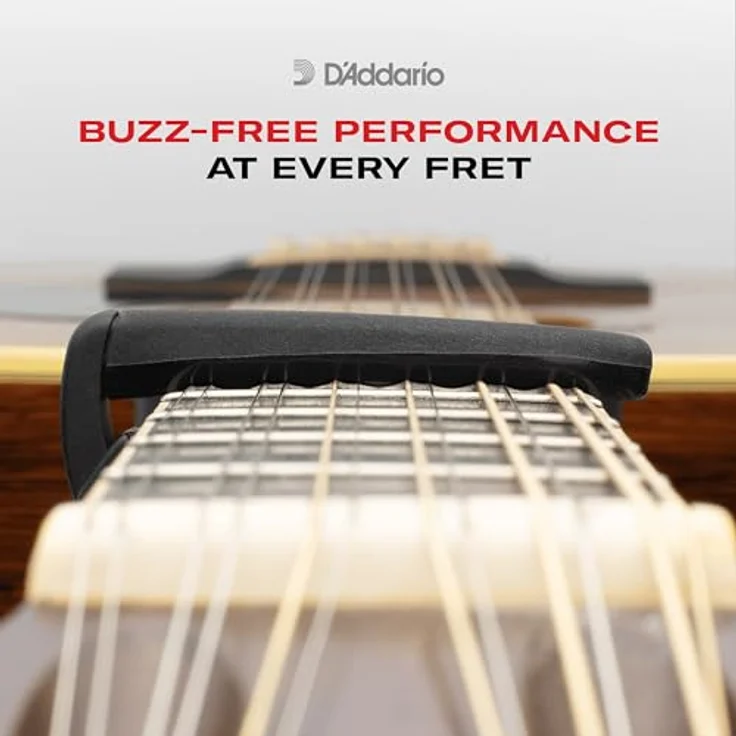 Daddario PW-CP-19 Pro Plus Capo, Kapodaster für alle Gitarren mit FlexFit Technologie, Schwarz – Bild 2