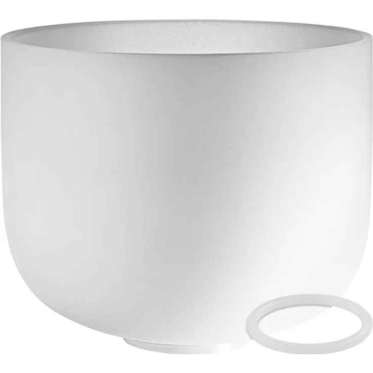 Sonic Energy 11 Zoll Kristallklangschale – 432 Hz, Ton F4, Herzchakra, matt-weiß, inkl. Silikonring (CSB11F) – Bild 1