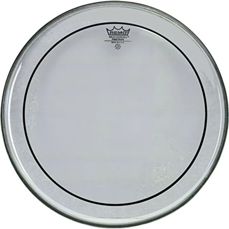 Remo 18" Pinstripe clear, doppellagiges Schlagzeugfell mit vollem Klangspektrum, transparent – Bild 1