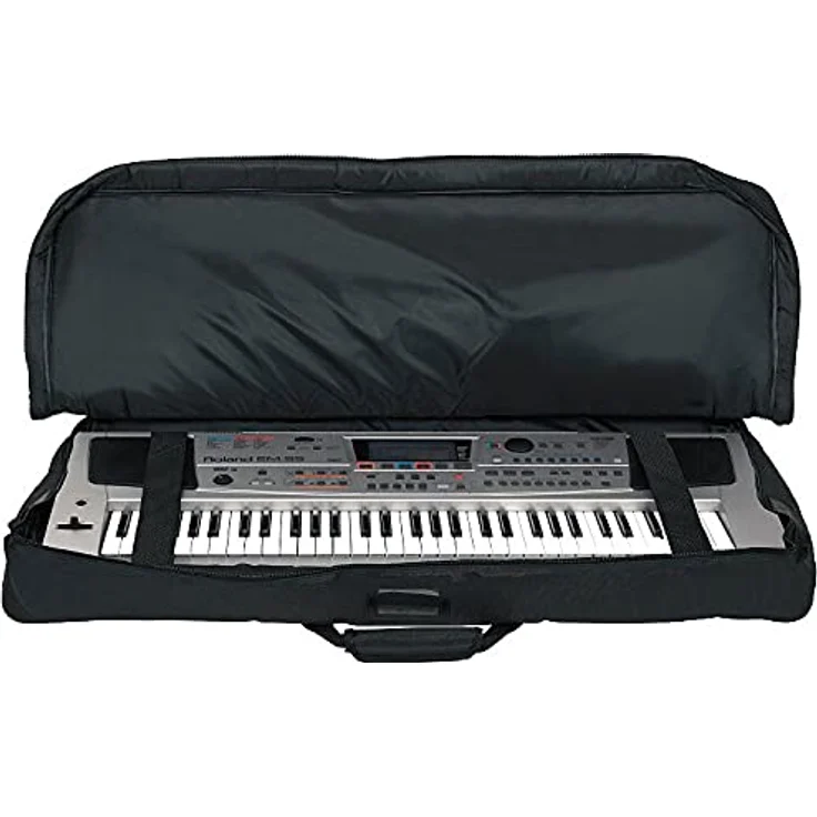 Rockbag RB 21515 B, strapazierfähige Keyboardtasche aus Nylon, 15 mm Polsterung, schwarze Farbe, mit Außentasche für Zubehör – Bild 2