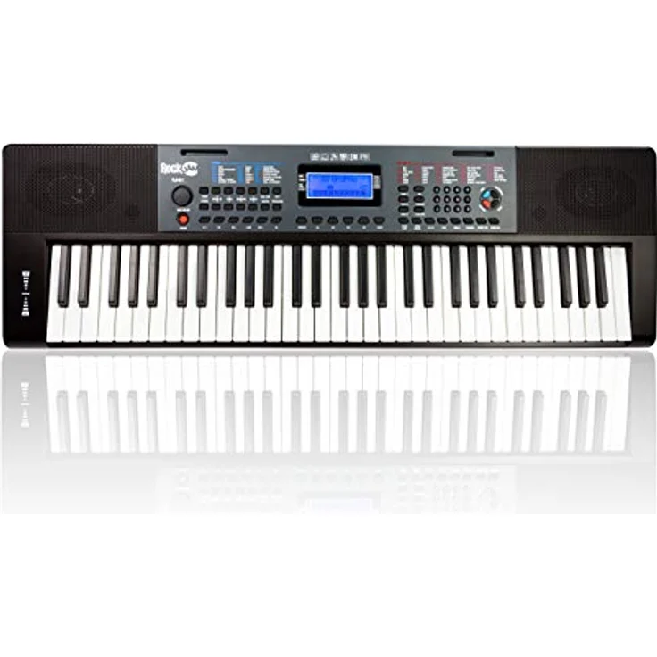 RockJam 61 Key Keyboard Piano mit Pitch Bend, LCD-Display, 300 Rhythmen, 300 Töne und Micro SD Slot – Bild 2