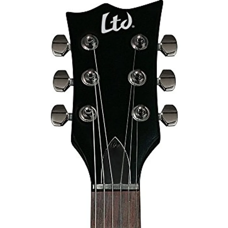 ESP GUITARS E-Gitarre LTD Viper 10, SG Style in Schwarz, Lindenkörper, Ahorn-Griff, Mikro-Heizungen LH-100N / LH-100B – Bild 2