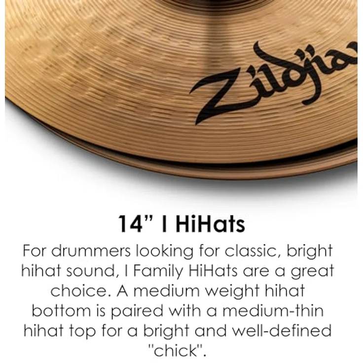 Zildjian ILH14HP I Family Series, Hi Hat Pair 14" aus B8-Legierung mit emotionalem Sound und alternativen Optionen – Bild 3