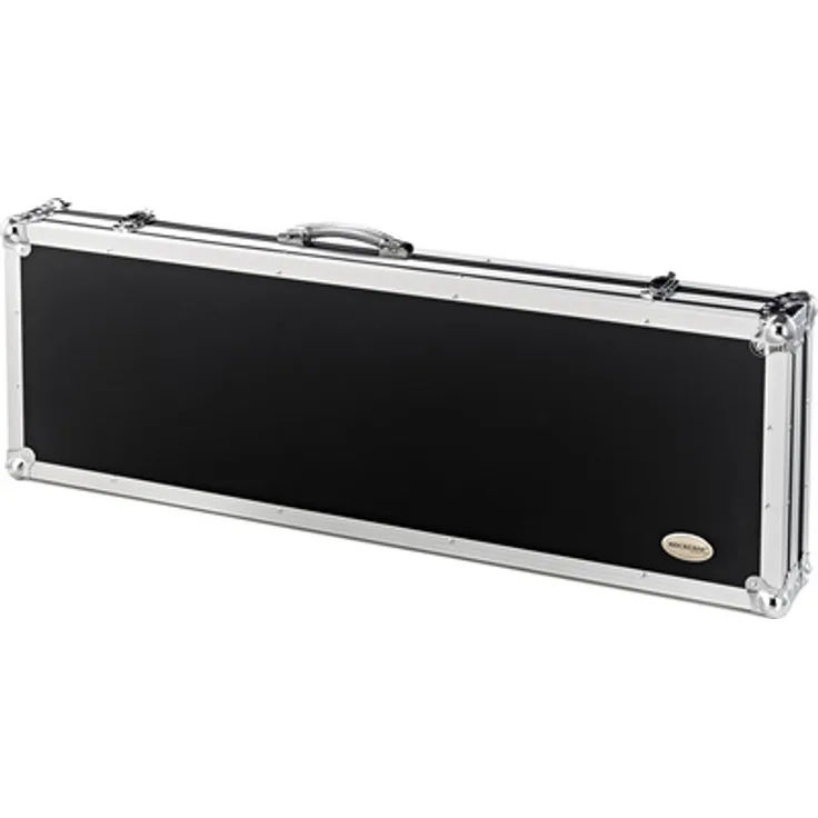 Rockcase RC10805B Flightcase für Bass, aus überzogenem Sperrholz mit Aluminium Kanten, gepolstertem Innenraum und vernickeltem Stahlfedergriff, 122 x 41,5 x 15,5 cm