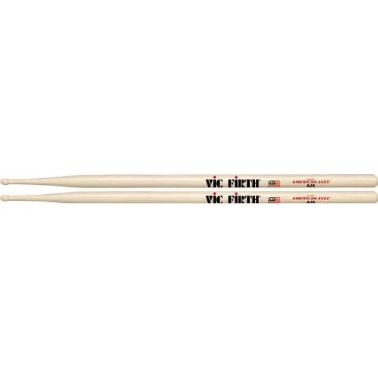 Vic Firth AJ3 American Jazz, Hickory Drumsticks mit kleinem, tränenförmigem Holz Kopf, 406 mm lang, 13,8 mm Ø – Bild 7