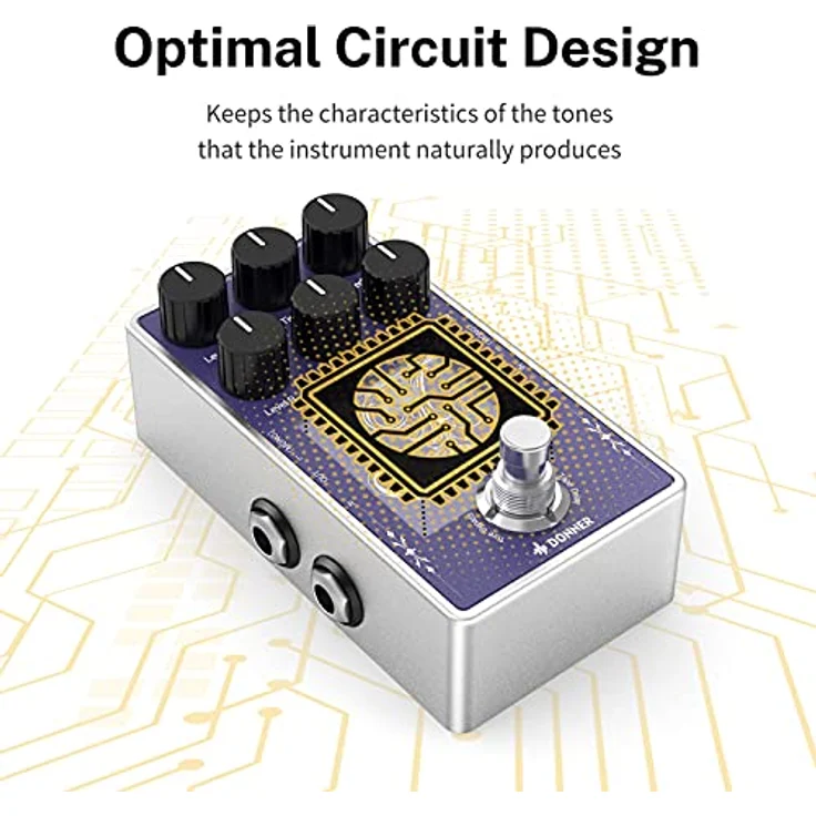Donner Stereo Delay Pedal, Analoges Delay mit Echo Effekt, True Bypass, 2 unabhängige Kanäle für E-Gitarre, Bass, Synthesizer, Drum Machine – Bild 4