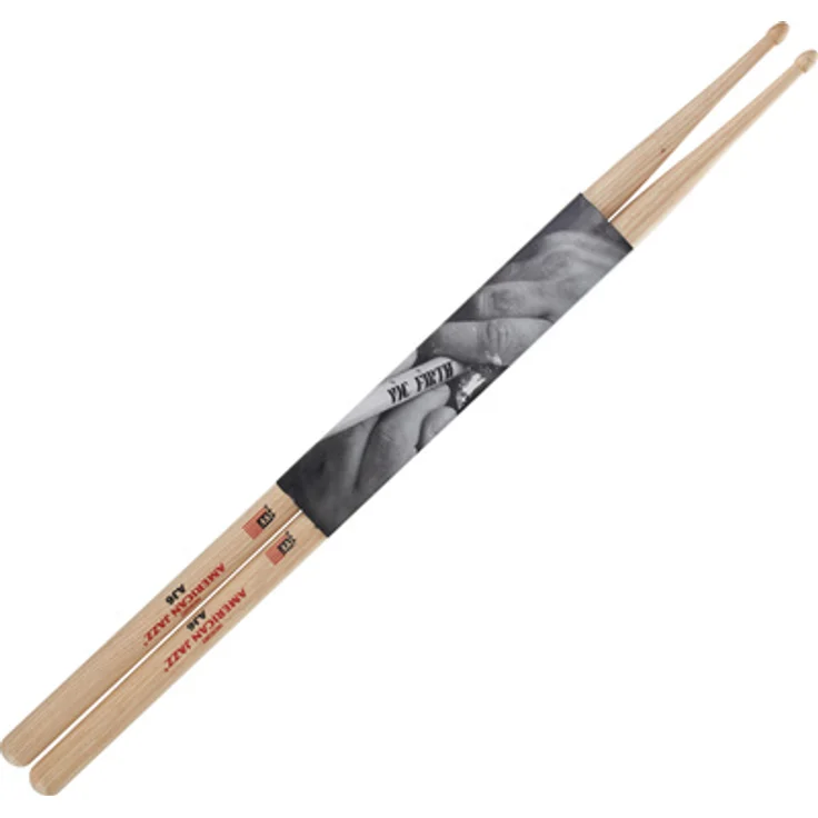 Vic Firth AJ6, American Jazz Serie Drumsticks aus Hickory mit kleinem Holz Kopf, 394mm lang, 13,9mm Durchmesser – Bild 1