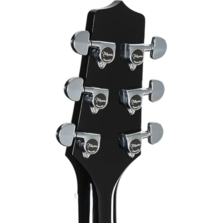 Takamine EF341SC Dreadnought Westerngitarre, massive Zederndecke, Palisander Griffbrett, CT4BII Preamp, schwarzer Hochglanz, inkl. Softcase – Bild 5
