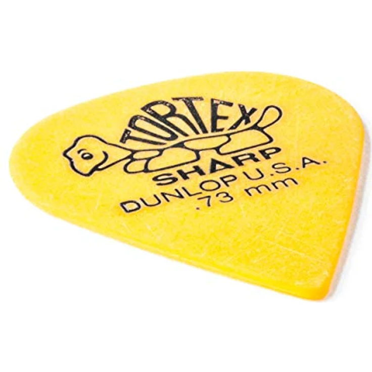 Dunlop Plectrums Tortex Sharp 0,73mm, 12er Pack, gelb, Players Pack – Bild 3