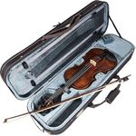 Stentor SR1864 Verona Violine 4/4, handgearbeitet mit massiver Fichtendecke, geflammten Ahornzargen und -boden, Ebenholzgriffbrett, inkl. Holzbogen und "De Luxe" Koffer