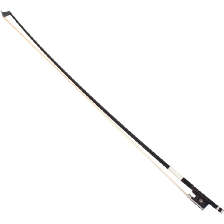 Roth & Junius RJB Composite Violin Bow 4/4, mit Ebenholzfrosch und Abalone-Auge, schwarze Compositstange, Naturhaarbezug