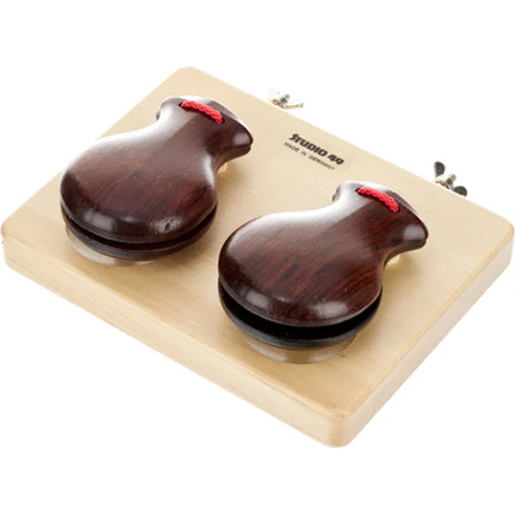 Studio 49 RCA 2 Royal Castanets, mittelgroße Orchesterkastagnetten aus Palisander mit Konzert Percussion Serie