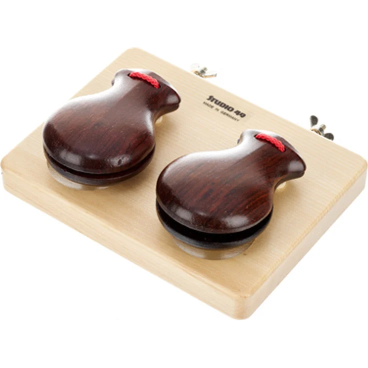 Studio 49 RCA 2 Royal Castanets, mittelgroße Orchesterkastagnetten aus Palisander mit Konzert Percussion Serie – Bild 1