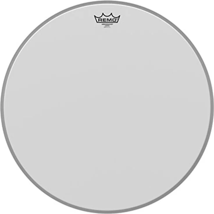 Remo Ambassador Schlagzeugfell Weiß aufgeraut für Bassdrum - 20", 1-lagig, warme Töne, ideal für live und Studio – Bild 2