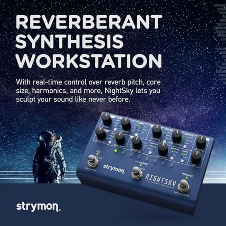 Strymon Nightsky Reverb, Gitarren-Effektpedal mit 3 Reverb-Typen, 16 Presets, Mod- und Tone-Sektionen – Bild 2