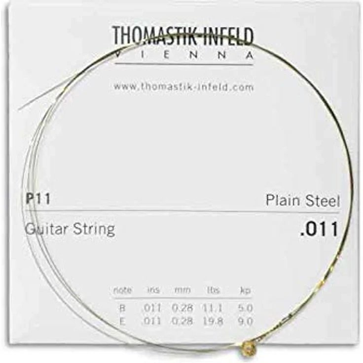 Thomastik Saiten für E-Gitarre Jazz Swing Series Nickel Flat Wound Satz JS111 Light .011-.047w, natürliche Farbe, legendäre Jazzgitarrensaite mit vermessingtem Stahl und Nickel flatwound – Bild 4