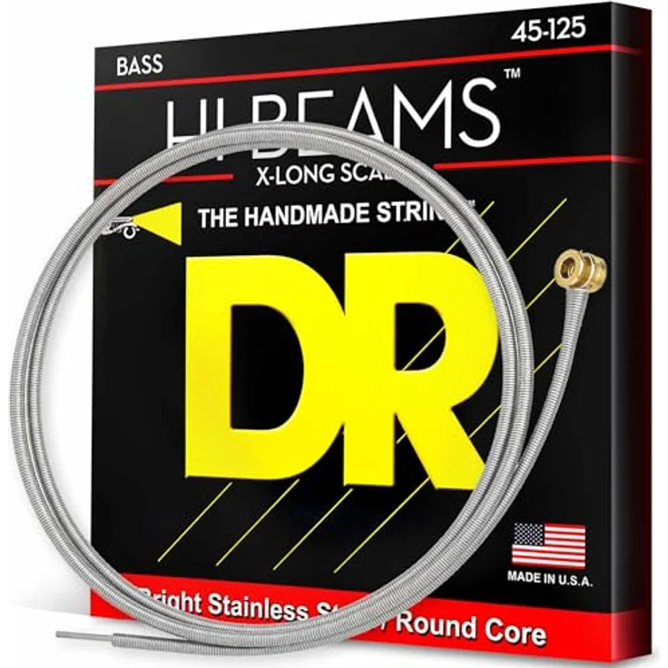 DR Strings HIBE LMR5-45 Hi-Beam Medium Basssaiten, Edelstahl, 5-saitig, 45-125, X-Long Scale – Bild 1