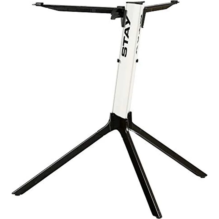 STAY MUSIC Slimcompact Keyboardständer, stabiler und leichter Aluminiumständer mit Tragetasche, bis 70 cm, bis 20 kg, weiß – Bild 3