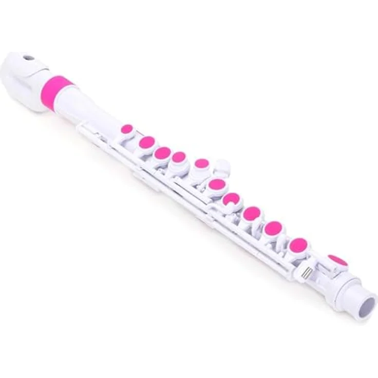 Nuvo jFlute 2.0, Querflöte in C mit Donut Kopfstück, weiß-pink, 100% wasserfest, einstellbare Mechanik, abnehmbare Fingerbuttons – Bild 3
