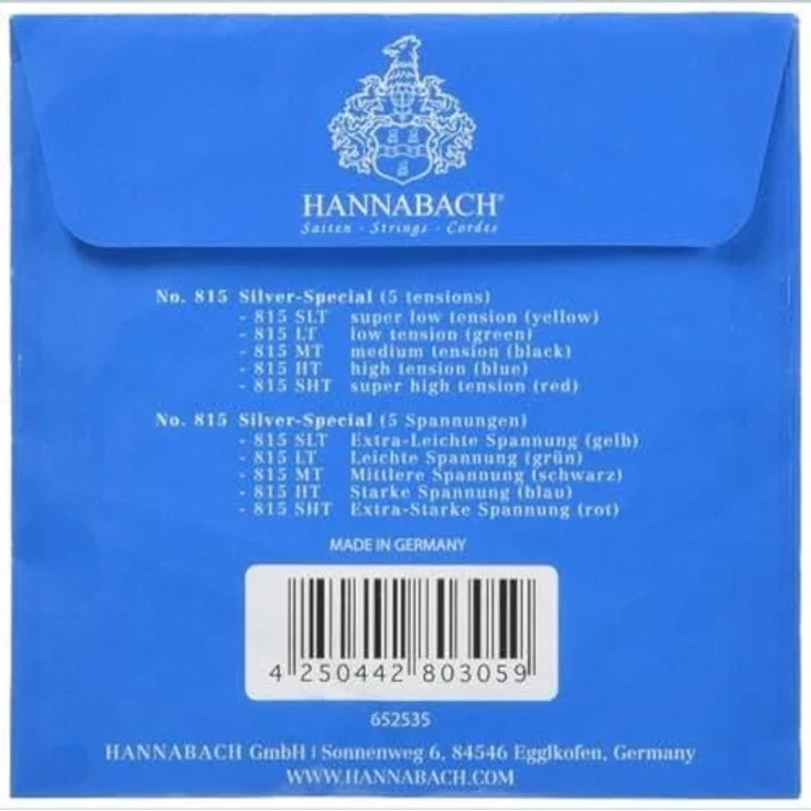 Hannabach 8155HT Blue Nylon-Saite für klassische Gitarre, hohe Spannung, nickelfrei, Made in Germany – Bild 3