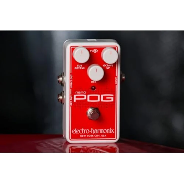 Electro Harmonix Nano POG, Polyphonic Octave Generator Effektpedal mit kompaktem Design und umfangreichen Klangmöglichkeiten – Bild 2