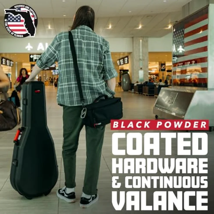 Gator TSA Headless Electric Guitar Case, anpassbares EPS-Interieur, ATA-geformtes Polyethylen, schwarz – Bild 8