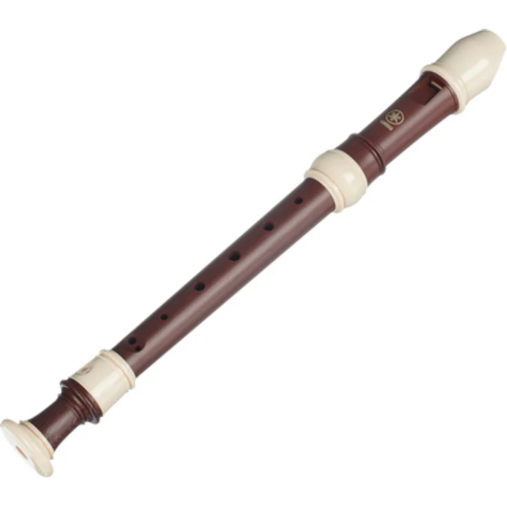 Yamaha YRS-321 Soprano Recorder, Sopranblockflöte mit deutscher Griffweise, ABS-Kunststoff, Palisander-Imitation, a1 = 442 Hz, inkl. Stofftasche