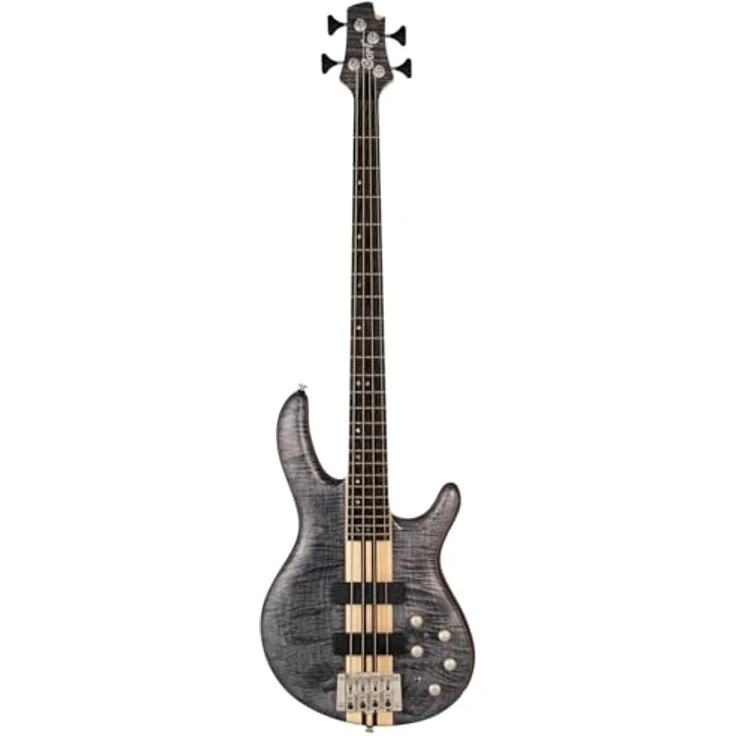 Cort A4 Plus FMMH Open Pore Blue Black, E-Bass mit Mahagoni Korpus, Riegelahorn Decke, Bartolini MK-1 Pickups und aktivem 3-Band EQ – Bild 1