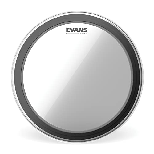 Evans EMAD Clear 22" BD22EMAD, Bass Drum Fell für Schlagzeug, klare Oberfläche, hochwertige Verarbeitung