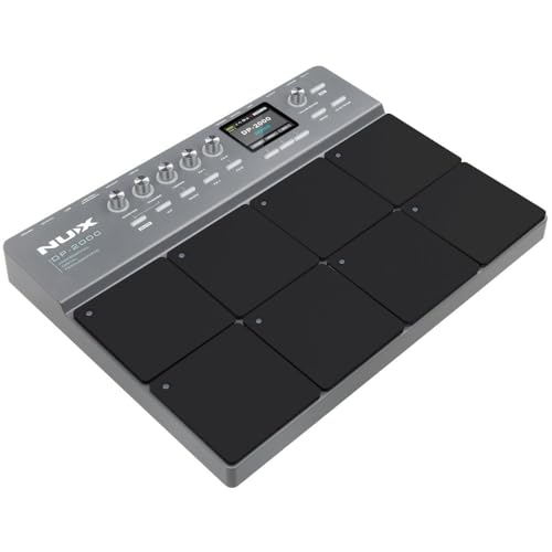 NU-X DP-2000 Digitales Percussion-Pad mit 8 berührungsempfindlichen Zonen, USB-C und Bluetooth, interne Soundbibliothek