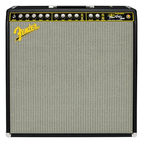 Fender Jack White Pano Verb Amp, Röhren Combo Verstärker mit 70 Watt, Schwarz-Gelb, inkl. Canvas-Hülle und Fußschalter