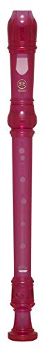 Yamaha YRS-20 BP Soprano Recorder, barocke Griffweise, transparent pink, ABS-Kunststoff, a1 = 442 Hz, inkl. Tasche