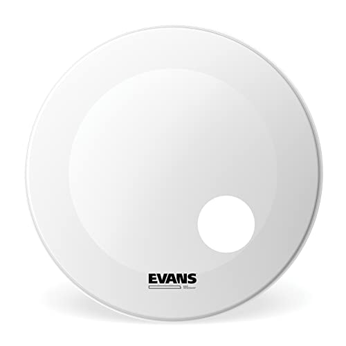 Evans EQ3 Coated White 20" Bass Drum Reso, Schlagzeugfell für ausgewogene Klangqualität, weiß