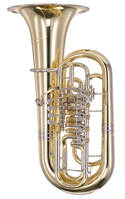 Josef Lidl Moldau LFB 654-5ILR F-Tuba, 5 Zylinderventile, Ø Schallstück 400 mm, Klarlack Finish, inkl. versilbertem Mundstück und Gig-Bag