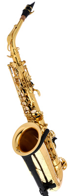Selmer Axos Alto Sax, Altsaxophon aus Messing mit Goldlack, inklusive Mundstück S80 C* und Etui, hohe F#-Klappe, 2,50 kg