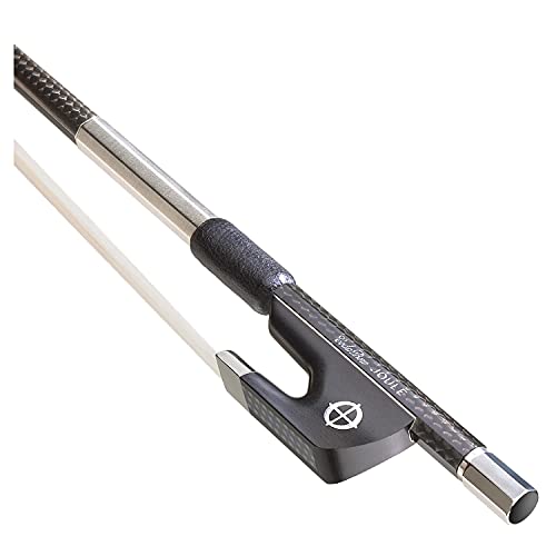 CodaBow Joule Violin Bow, kraftvoller Geigenbogen mit Kevlar-Kern, Graphitfaserummantelung, schwarzem Xebony® Frosch und Naturhaarbehaarung