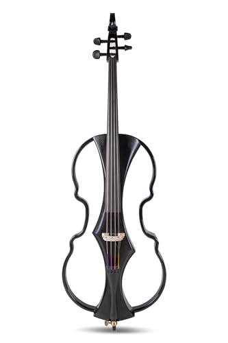 GEWA E-Cello Novita 3.0-4/4, elektronisches Cello mit Carbonrahmen, Massivholz-Korpus und Preamp-System, schwarz, Made in Germany
