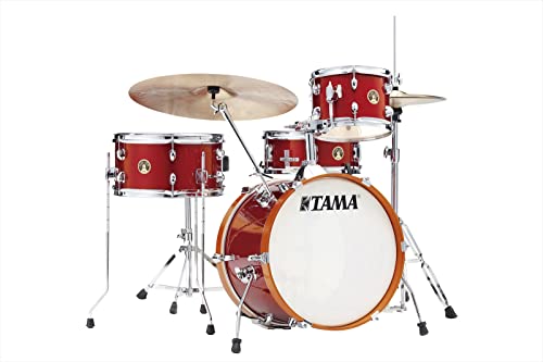Tama Club Jam Vintage Kit -CPM, Kompakter 6-lagiger Kesselsatz mit 18"x12" Bass Drum und Candy Apple Mist Finish