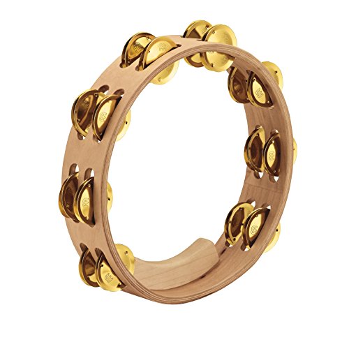 Meinl AE-MTA2B Artisan Tambourine, 10", Ahornring, ergonomischer Griff, klare Klangqualität, Farbe: Natur