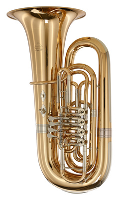 Miraphone 495 Hagen GM Bb-Tuba, 4 Zylinderventile, Goldmessing-Korpus, Ø 450 mm Schallstück