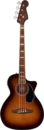 Fender Kingman Bass SEB WN, Akustikbass mit massiver Fichtendecke, Sapele Boden und Zargen, Shaded Edge Burst Finish, inkl. Gig Bag