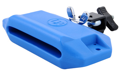 LP 1205 Jam Block Blue, Percussion mit hohem Ton, moderne Kunststoffversion des Wood Blocks, inklusive Halteklammer
