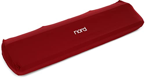 Clavia Nord Dust Cover 73 V2, Schutzhülle in Rot für Electro 73 und Stage Compact, verstellbares Gummiband, 1200 x 320 x 100 mm