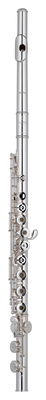 Pearl Flutes Quantz B665RE-HC, Querflöte mit Vollsilber-Kopfstück, Neusilber-Korpus, E-Mechanik und C-Fuß, inklusive Koffer und Zubehör